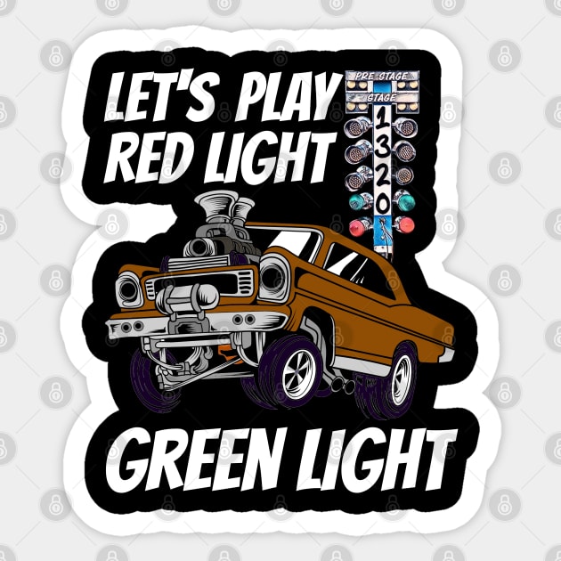 Let's Play Red Light Green Light Drag Strip Staging Lights Sticker by CharJens